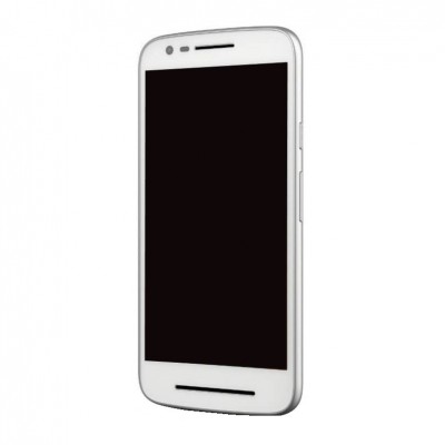 Camera Lens Glass with Frame for Motorola Moto E3 White