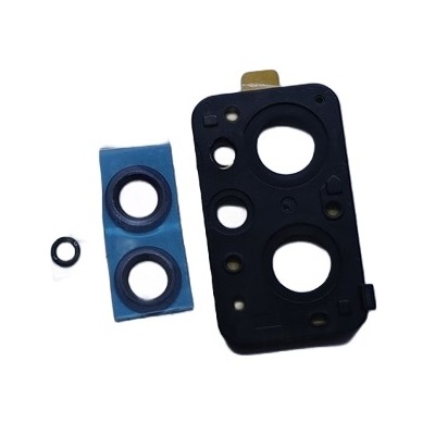 Camera Lens Glass With Frame For Realme 9i Black By - Maxbhi Com