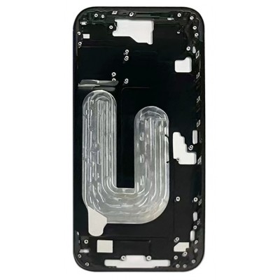 Lcd Frame Middle Chassis For Apple Iphone 16 Plus Black By - Maxbhi Com