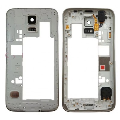 Middle Frame Ring Only For Samsung Galaxy S5 Duos White By - Maxbhi Com