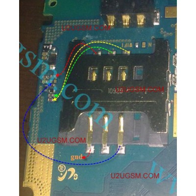 MMC + Sim Connector for Samsung E2652 Champ Duos