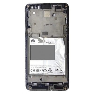 Lcd Frame Middle Chassis For Huawei Ascend G600 U8950 Black By - Maxbhi Com