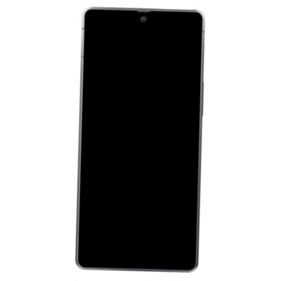 Camera Lens Glass with Frame for Sharp Aquos R8s Black