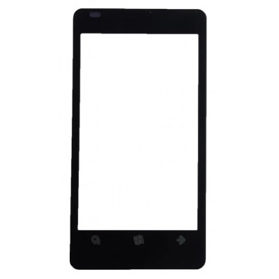 Replacement Front Glass For Nokia Lumia 800 Black By - Maxbhi Com