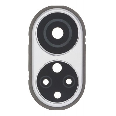 Camera Lens Glass With Frame For Honor X7 Silver By - Maxbhi Com