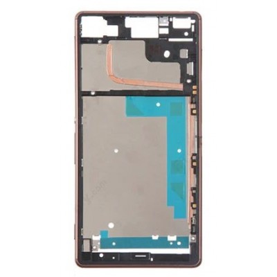 Lcd Frame Middle Chassis For Sony Xperia Z3 Copper By - Maxbhi Com