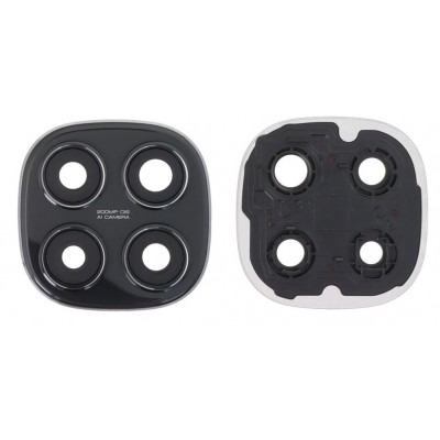 Camera Lens Glass With Frame For Xiaomi Redmi Note 14 Pro 4g White By - Maxbhi Com