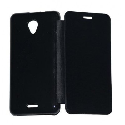 Flip Cover for Intex Aqua Q7 Pro - Black