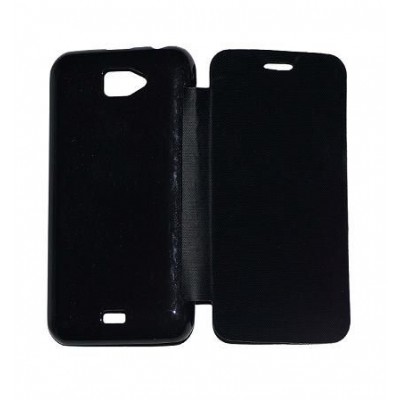 Flip Cover for Intex Aqua Wave - Black