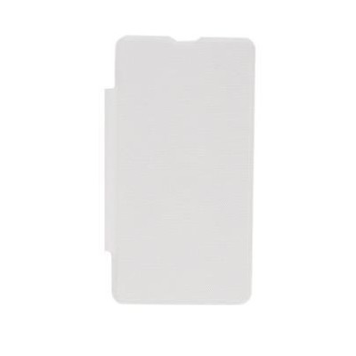 Flip Cover for Intex Aqua 4G Strong - White