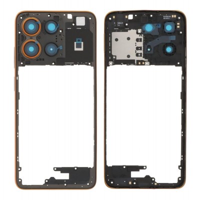 Middle Frame Ring Only For Motorola Moto G15 Orange By - Maxbhi Com