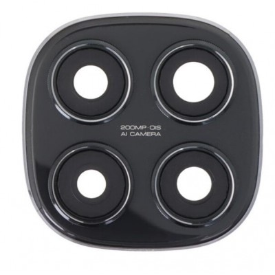 Camera Lens Glass With Frame For Xiaomi Redmi Note 14 Pro 4g Black By - Maxbhi Com
