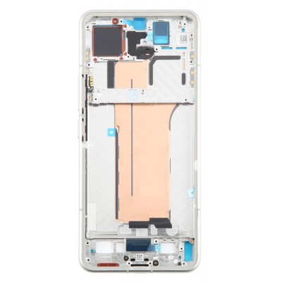Lcd Frame Middle Chassis For Xiaomi 15 Pro White By - Maxbhi Com