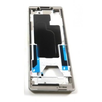 Lcd Frame Middle Chassis For Sony Xperia 5 V Silver By - Maxbhi Com