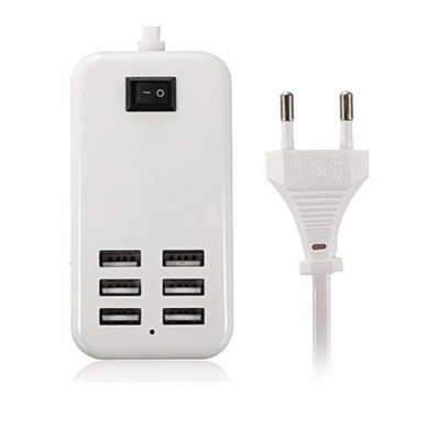 6 Port Multi USB HighQ Fast Charger for M-Tech TURBO L5 - Maxbhi.com