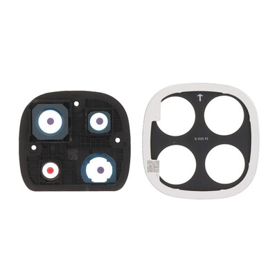 Camera Lens Glass With Frame For Xiaomi Poco M8 Pro 5g White By - Maxbhi Com