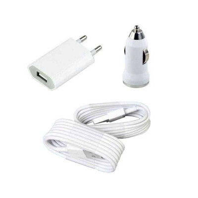 3 in 1 Charging Kit for Pinig Executive Tab 3G with USB Wall Charger, Car Charger & USB Data Cable