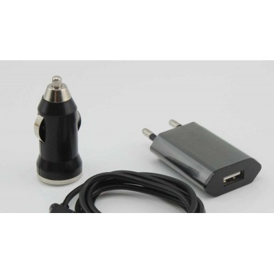 3 in 1 Charging Kit for Spice S707 with USB Wall Charger, Car Charger & USB Data Cable