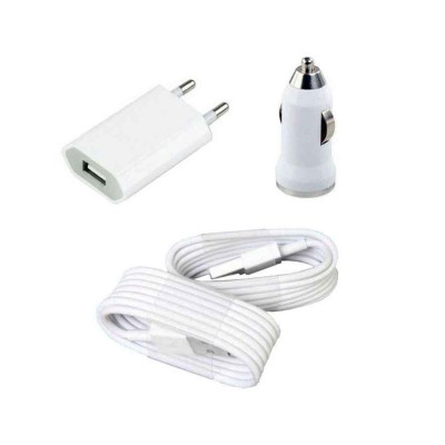 3 in 1 Charging Kit for HTC Desire SV T326E with USB Wall Charger, Car Charger & USB Data Cable