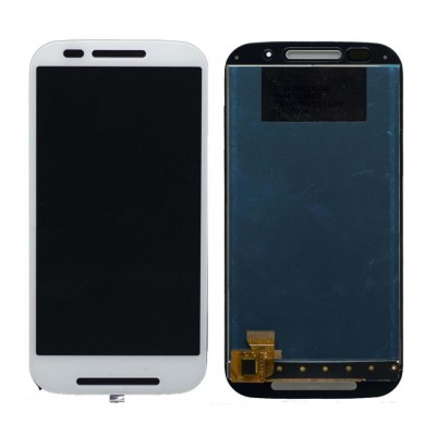 Lcd With Touch Screen For Motorola Moto E Xt1021 White By - Maxbhi Com
