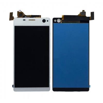 Lcd With Touch Screen For Sony Xperia C4 White By - Maxbhi Com