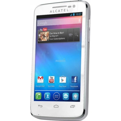 LCD with Touch Screen for Alcatel OT-5020E - White