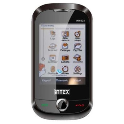 LCD with Touch Screen for Intex IN 6623 - Black