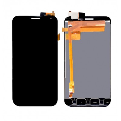 Lcd With Touch Screen For Intex Aqua Curve Blue By - Maxbhi Com