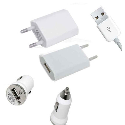 3 in 1 Charging Kit for Lenovo IdeaTab Yoga 10 16GB 3G with USB Wall Charger, Car Charger & USB Data Cable