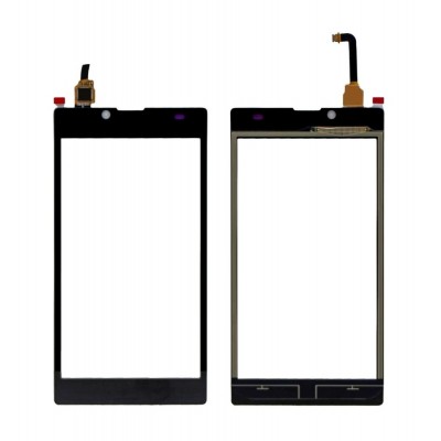 Touch Screen Digitizer For Yu Yuphoria Black Silver By - Maxbhi Com