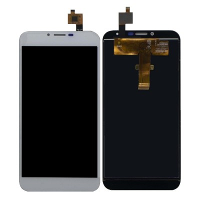 Lcd With Touch Screen For Intex Aqua 4g White By - Maxbhi Com