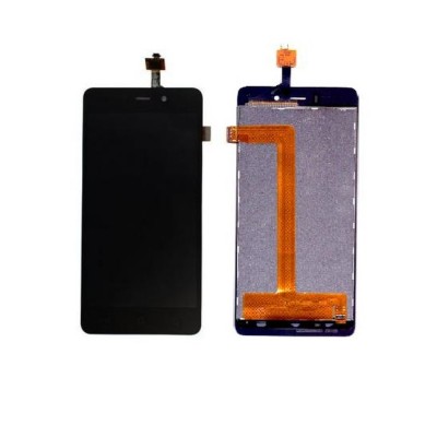 Lcd With Touch Screen For Lyf Wind 6 Black By - Maxbhi Com