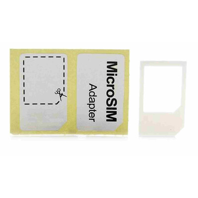 Sim Adapter For Apple iPad Micro Sim to Regular Sim White