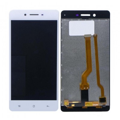 Lcd With Touch Screen For Oppo F1 White By - Maxbhi Com