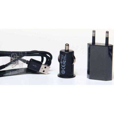 3 in 1 Charging Kit for HTC Desire V T328W with USB Wall Charger, Car Charger & USB Data Cable