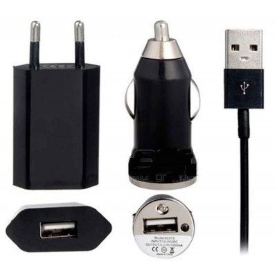 3 in 1 Charging Kit for HTC Wildfire G8 with USB Wall Charger, Car Charger & USB Data Cable