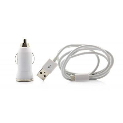 Car Charger for Milagrow TabTop 7.4 MGPT04 4GB WiFi and 3G with USB Cable