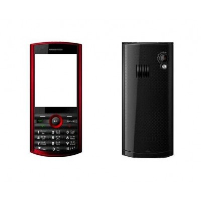 Full Body Housing For Sansui S42 Red Black - Maxbhi Com