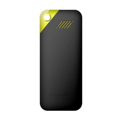 Back Panel Cover For Intex Fame 301 Black Yellow - Maxbhi.com