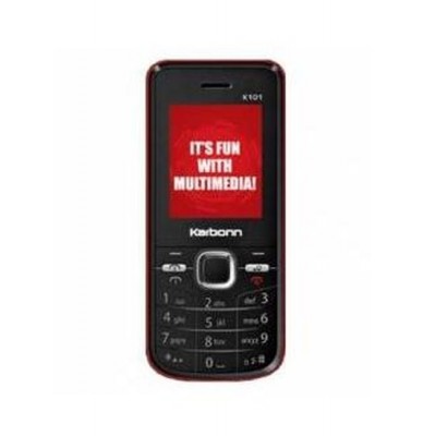 Back Panel Cover For Karbonn K101 Red Black - Maxbhi.com