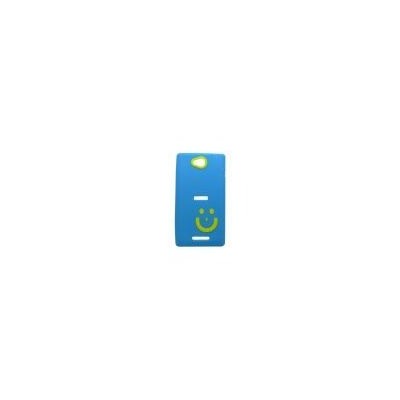 Smiley Back Case for Sony Xperia C S39H Sky Blue