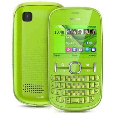 Back Panel Cover For Nokia Asha 201 Green - Maxbhi.com