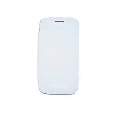 Flip Cover For Micromax Canvas 4 A210 White By - Maxbhi.com
