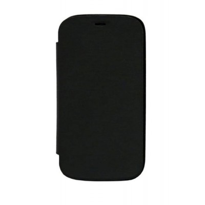 Flip Cover For Spice Mi450 Smartflo Ivory Black By - Maxbhi.com