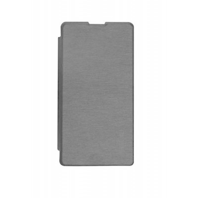Flip Cover For Intex Aqua Hd 5.0 Grey By - Maxbhi.com