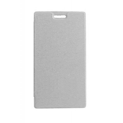 Flip Cover For Intex Aqua Q5 Silver By - Maxbhi.com