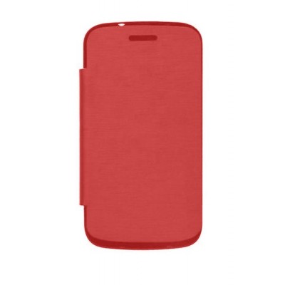 Flip Cover For Lava Iris 401 Red By - Maxbhi.com