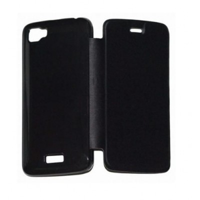 Flip Cover for Intex Aqua R4 Plus - Grey