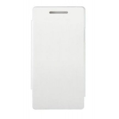 Flip Cover for Karbonn A6 Plus - White