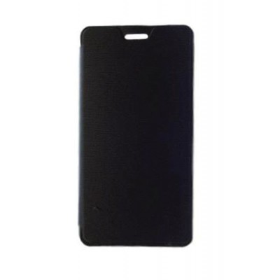 Flip Cover For Micromax Canvas Juice 3 Plus Q394 Black By - Maxbhi.com